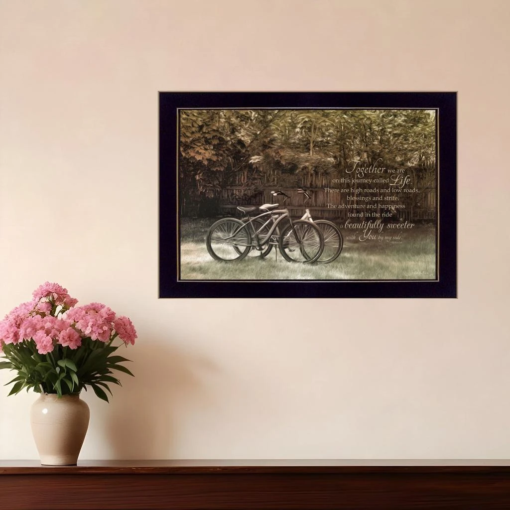 Hivvago Journey Together 3 Black Framed Print Wall Art