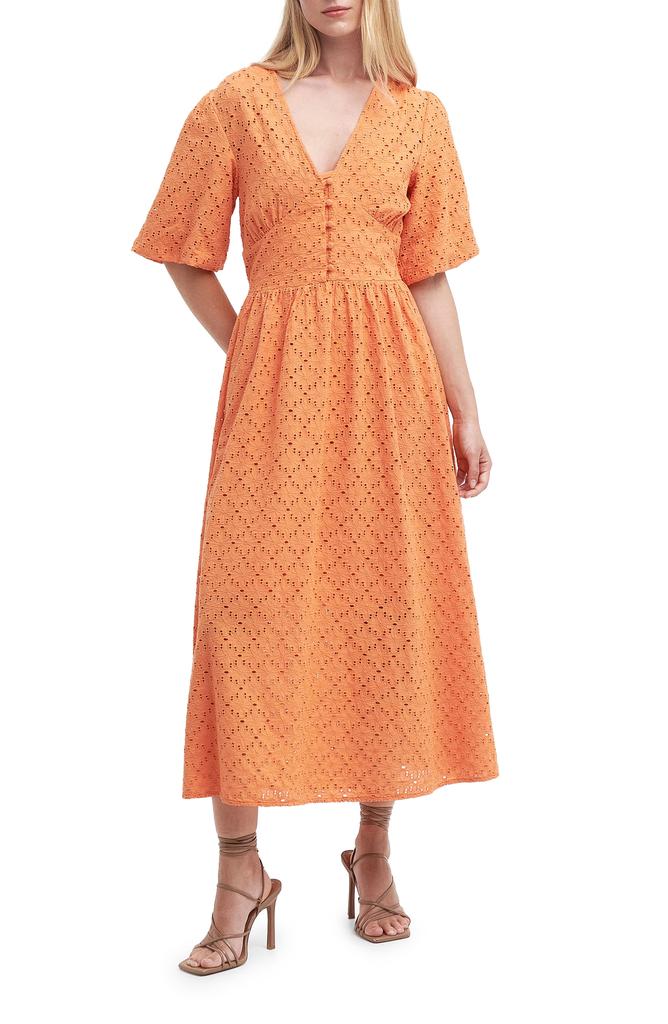 Barbour Kelley Eyelet Cotton Midi Dress