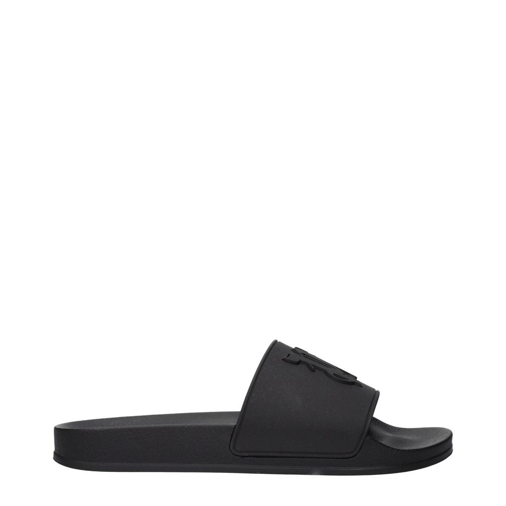 Palm Angels Palm Angels Black Cotton Slippers