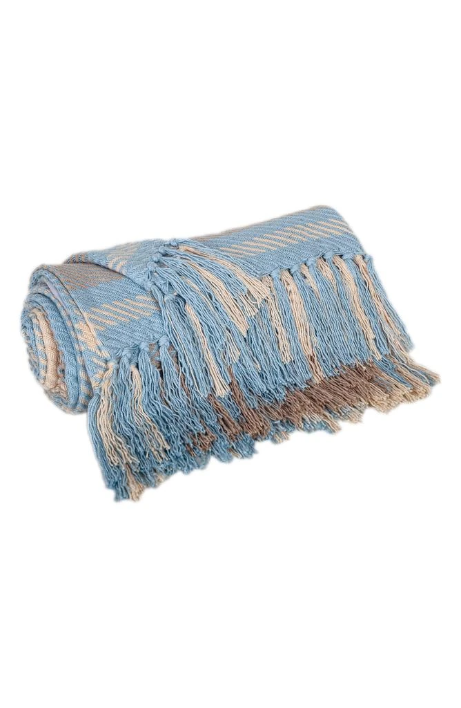 Parkland Sugilite Stripe Fringe Trim Throw Blanket 3