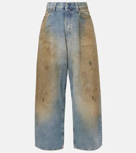 Acne Studios Penicillin distressed mid-rise wide-leg jeans 1