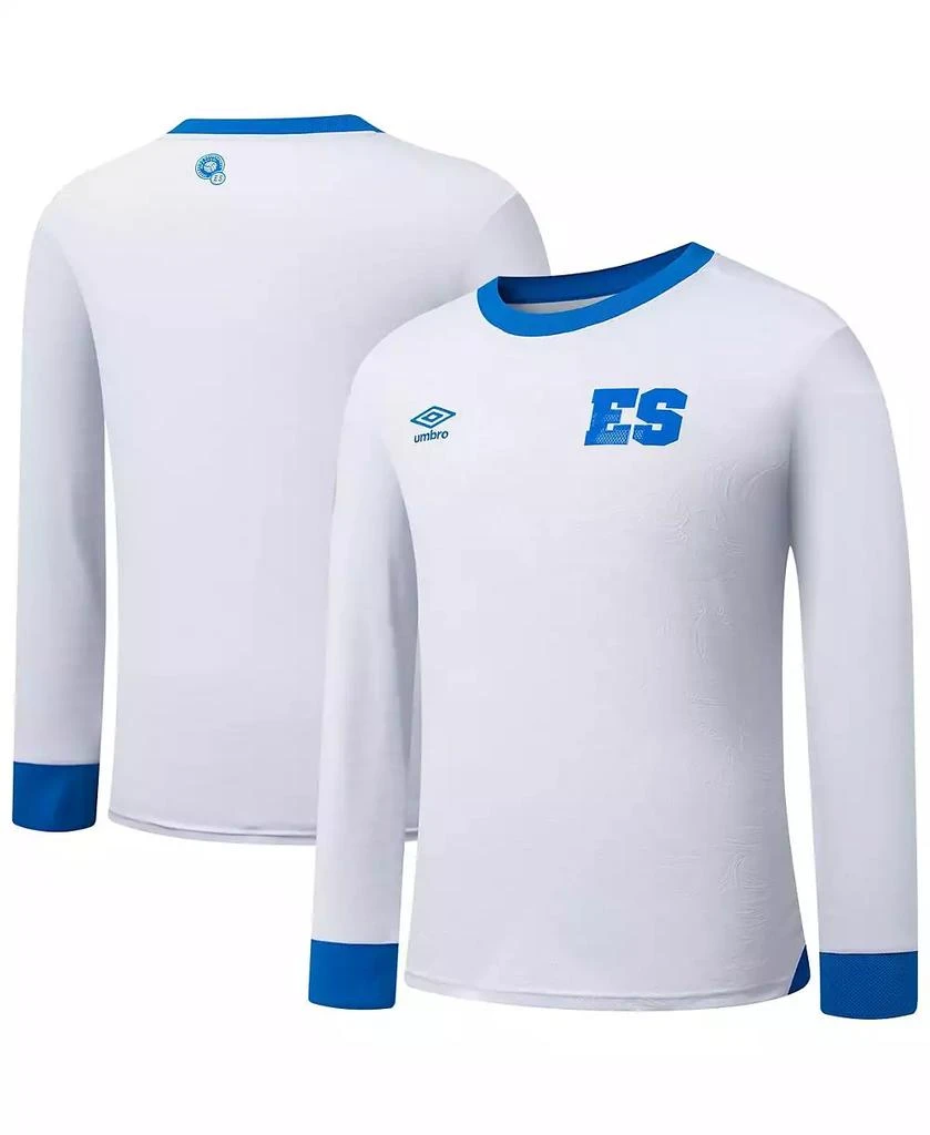Umbro Men's White El Salvador National Team 2025 Away Replica Long Sleeve Jersey 1