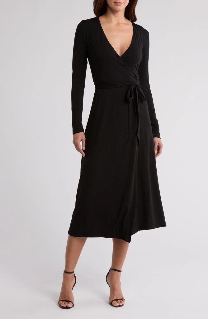 long sleeve black fit and flare dress TAVROVSKA Black Fit and Flare Dress – High Neck, 1950s Style for Event