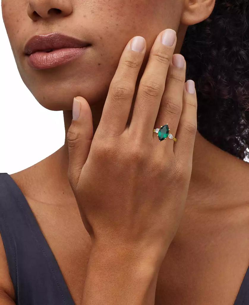 Grown With Love Lab Grown Ruby (3-1/3 ct. t.w.) & Lab Grown Diamond (1/2 ct. t.w.) Marquise Ring in 14k Gold (Also in Lab Grown Emerald & Lab Grown Sapphire)