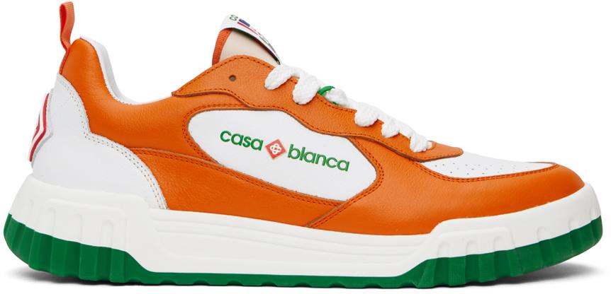 Casablanca Orange & White 'The Court' Sneakers