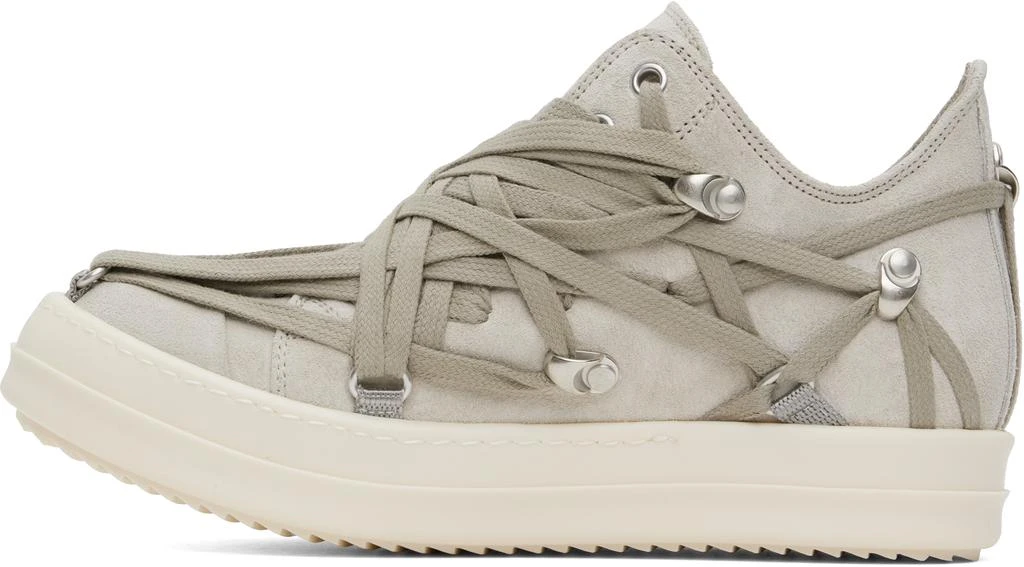 Rick Owens Gray Hollywood Megalace Low Sneakers 3