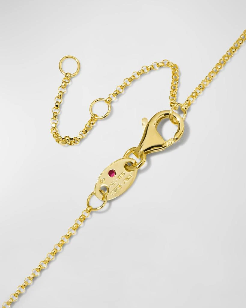 Roberto Coin Princess 18K Yellow Gold Diamond Initial Necklace, O 4