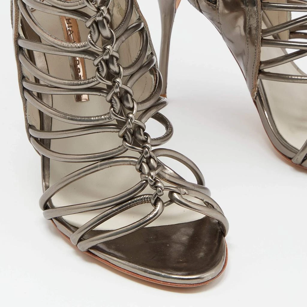 Sophia Webster Sophia Webster Meatllic Leather Clementine Lace-Up Knee High Gladiator Sandals Size 39 7