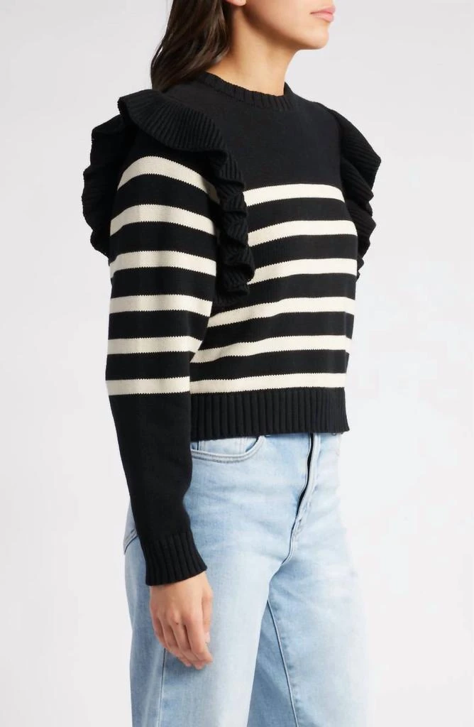 Cleobella Blair Sweater In Black/ivory 2