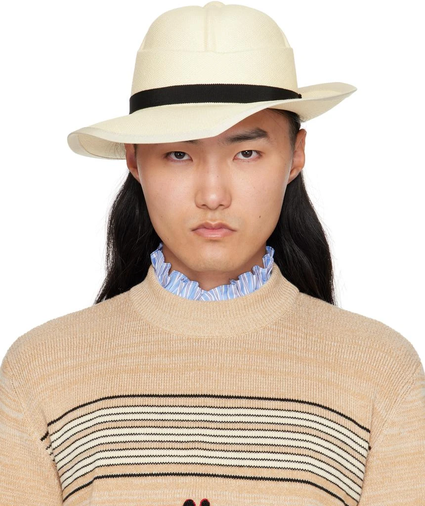 Valentino Off-White Large Brim Panama Hat 1