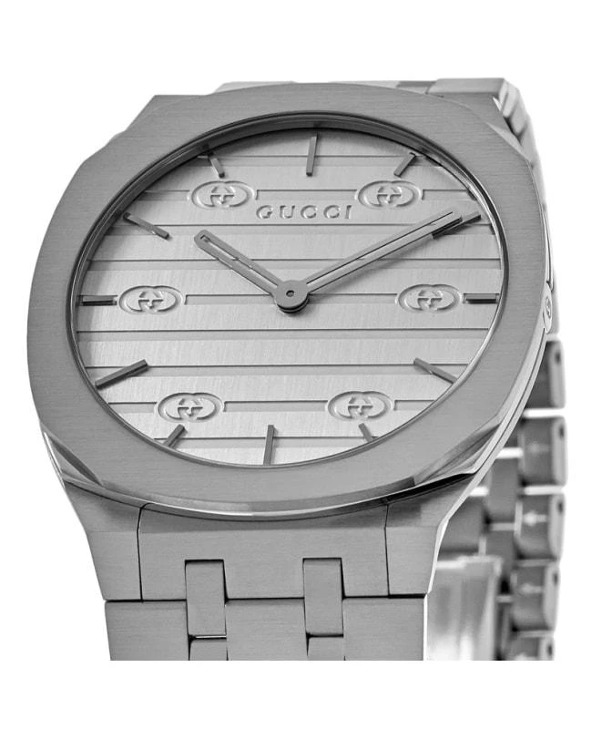 Gucci Gucci 25H 34mm Silver Dial Steel Women's Watch YA163402 2