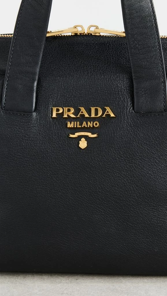 What Goes Around Comes Around Prada Black Calfskin Convertible Handbag 4