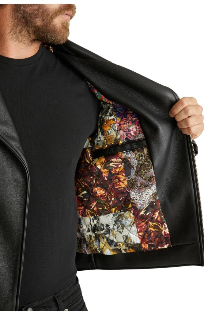 Robert Graham Men's Vegan Leather Moto Jacket 5