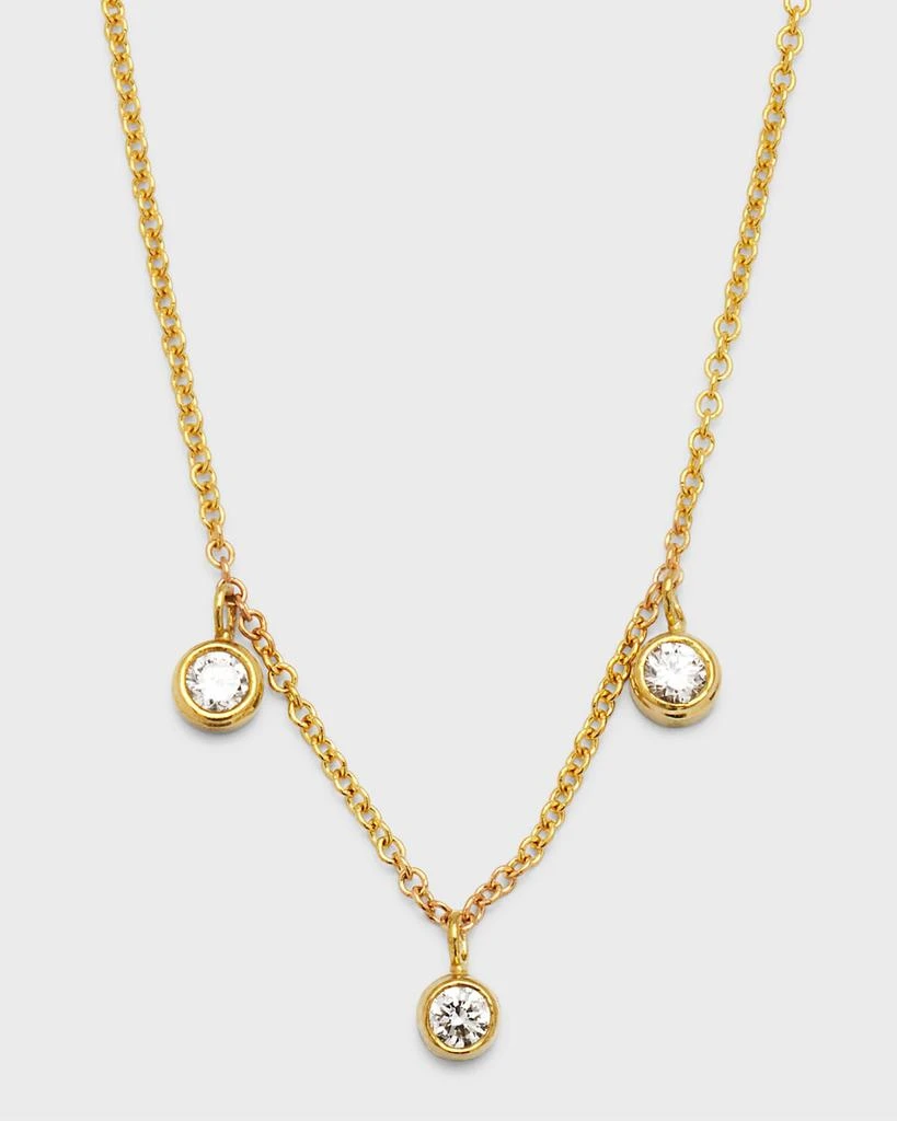 Jennifer Meyer Mini 3-Bezel Dangle Necklace 1