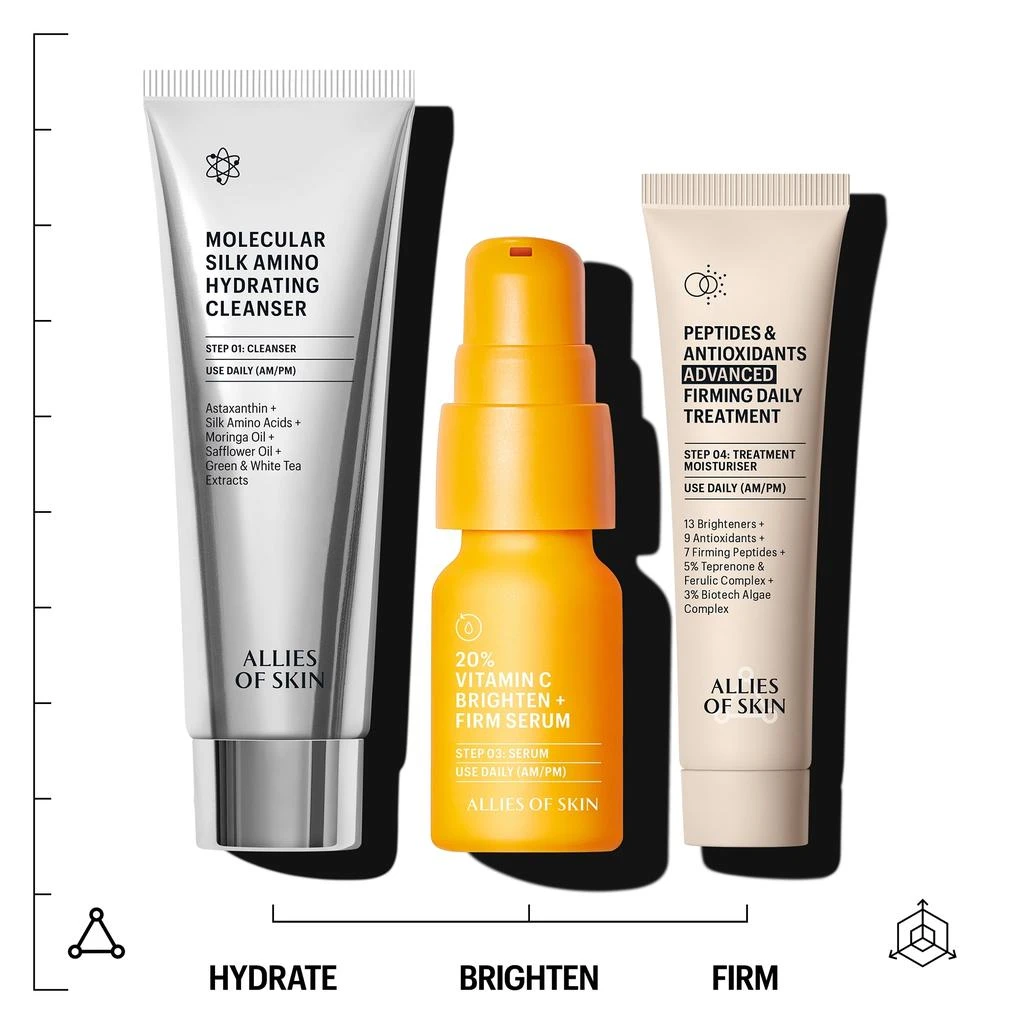 Allies of Skin Allies of Skin Daily Firming Anti-Aging Trio Skincare Kit 2