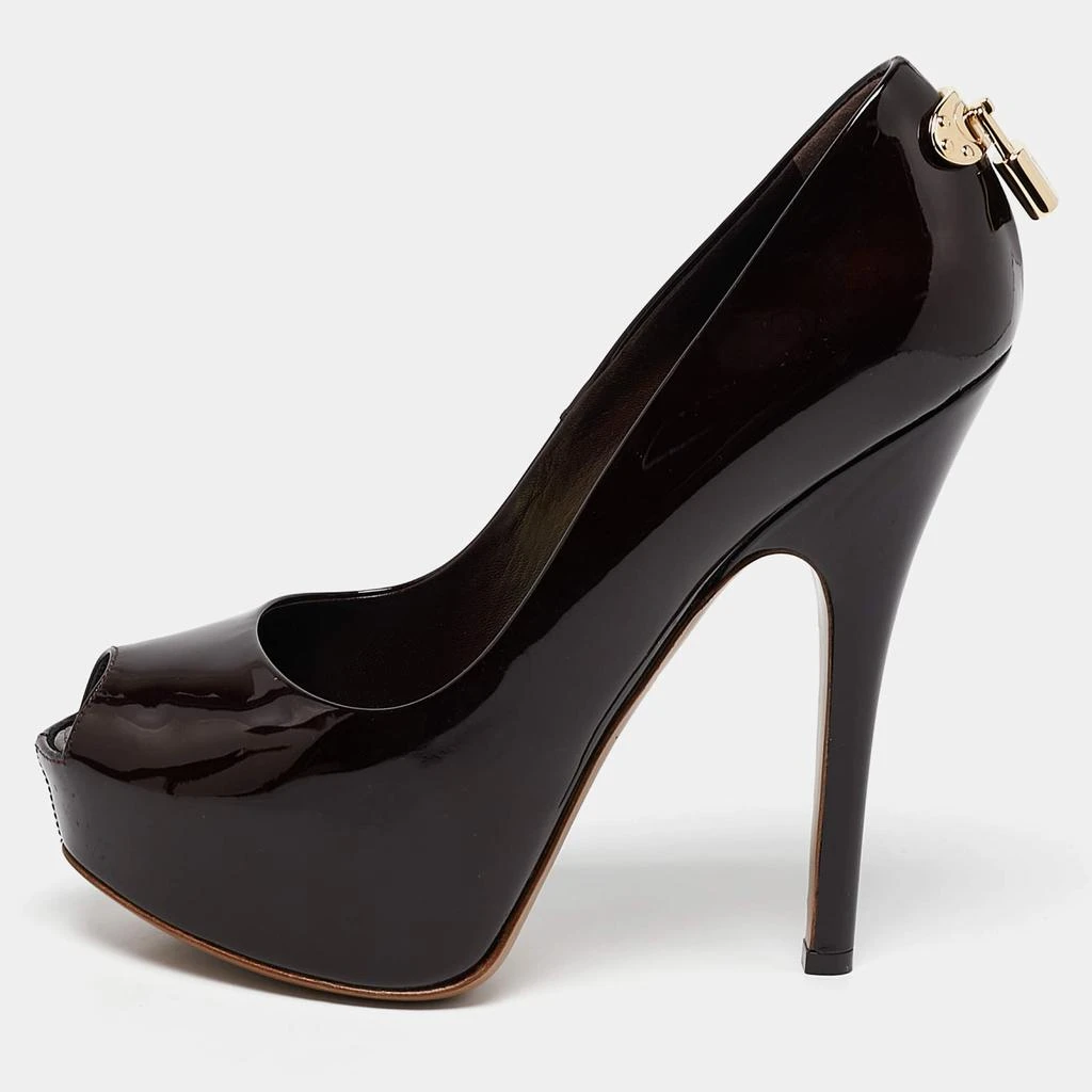 Louis Vuitton Louis Vuitton Burgundy Patent Leather Oh Really! Pumps Size 38 1
