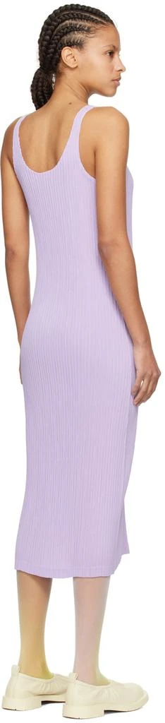 Issey Miyake Purple Hatching Pleats 2 Midi Dress 3