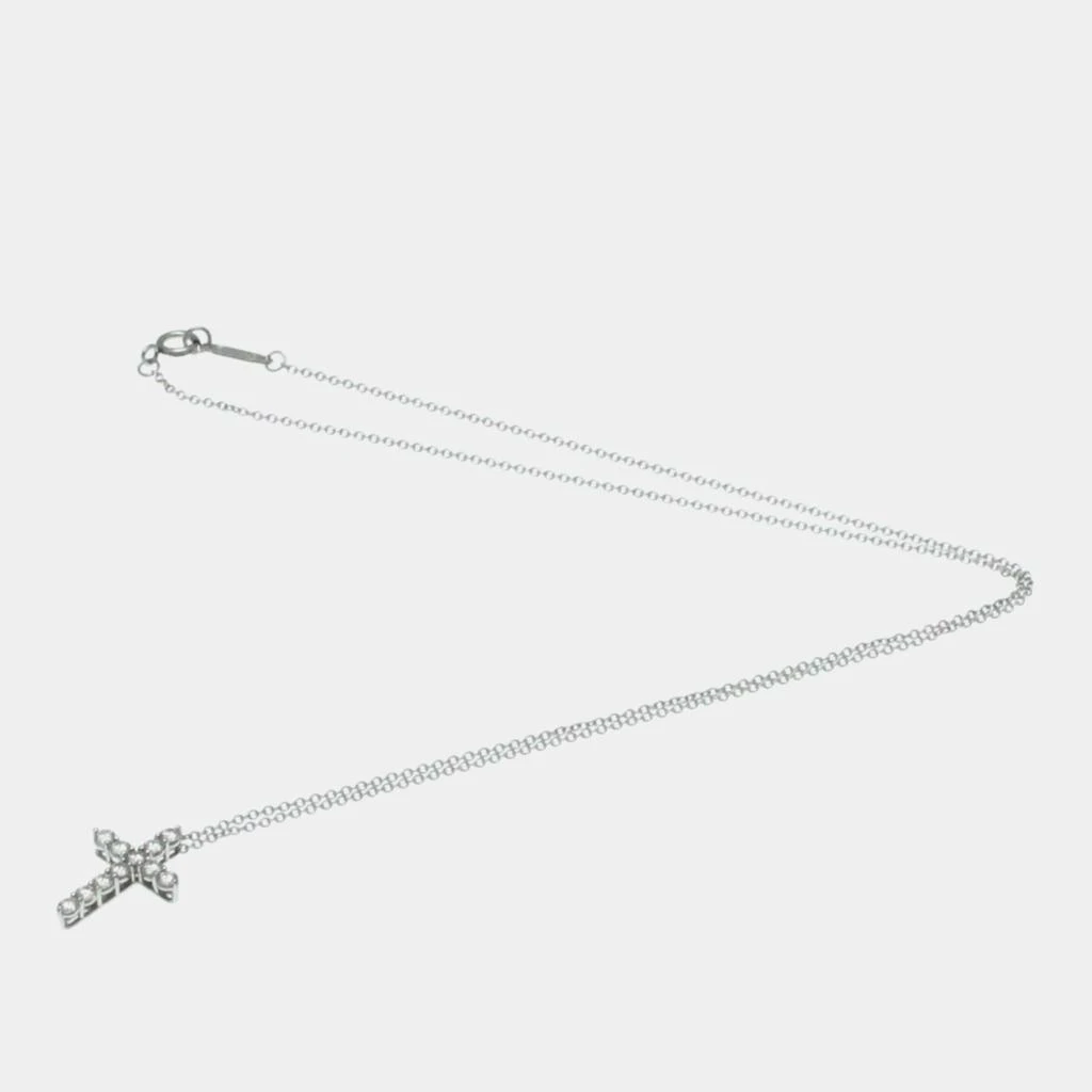 Tiffany & Co. Tiffany & Co. Platinum 0.55 ct Diamond Cross Pendant Necklace 7