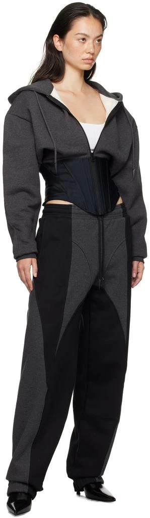 Mugler Gray Corseted Hoodie 4