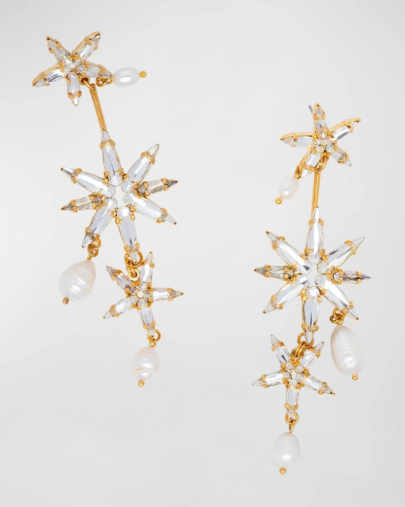 Elizabeth Cole Talitha Crystal and Pearl Earrings 1