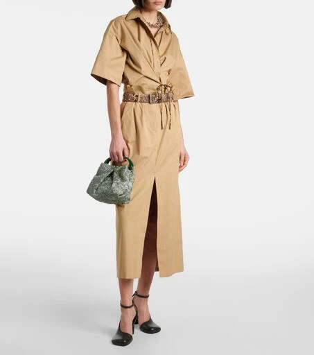 Dries Van Noten Crisp Mini crushed plissé tote bag 5
