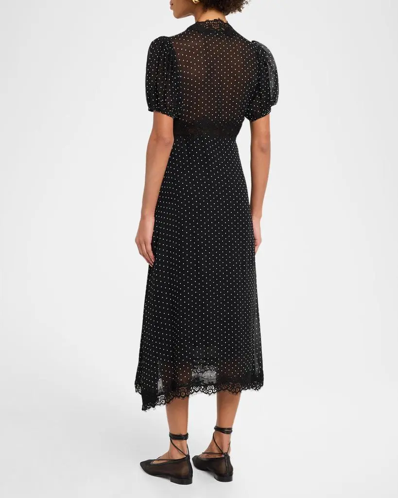 Sea Melody Polka-Dot Midi Dress 3