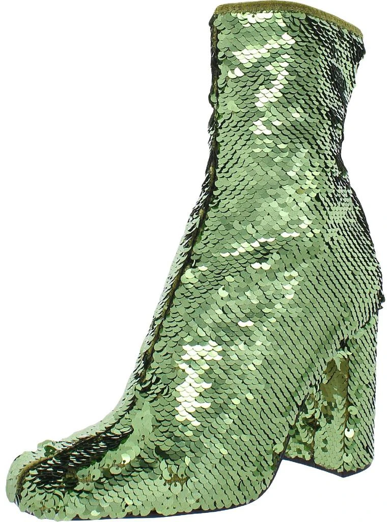 Steve Madden Lynden Womens Sequined Square Toe Mid-Calf Boots 1