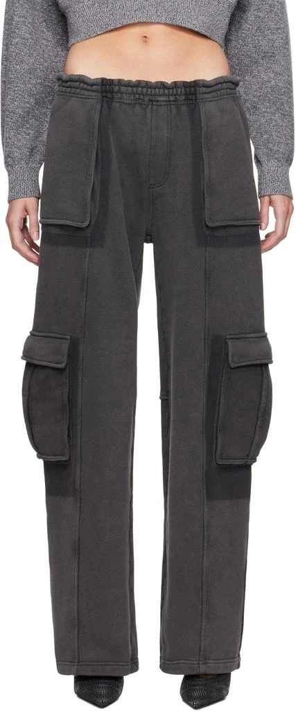 Alexander Wang Gray Oversized Cargo Sweatpants 1