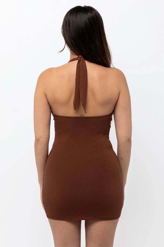 Los Angeles Apparel 8372 - Cotton Spandex Halter Mini Dress 11