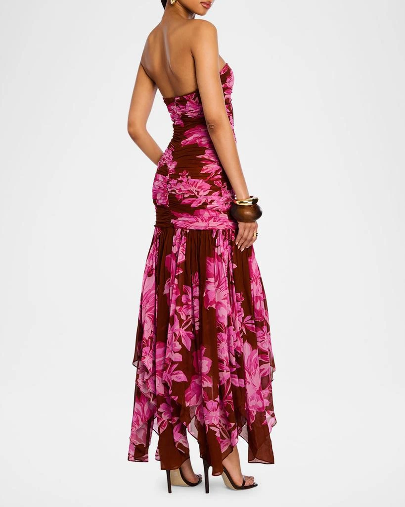 retrofête Teryn Silk Chiffon Strapless Maxi Dress 3