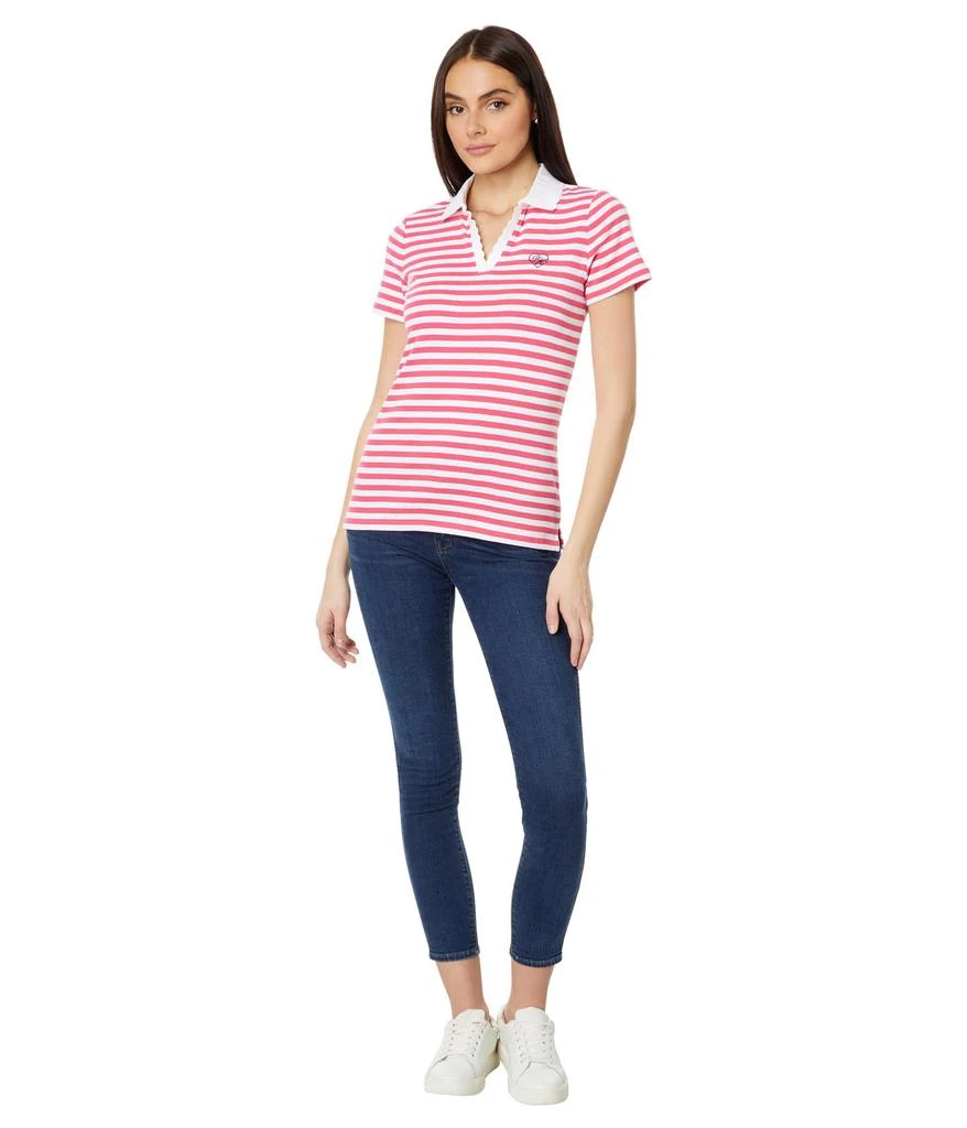 Tommy Hilfiger Short Sleeve Striped Johnny Collar Polo 4