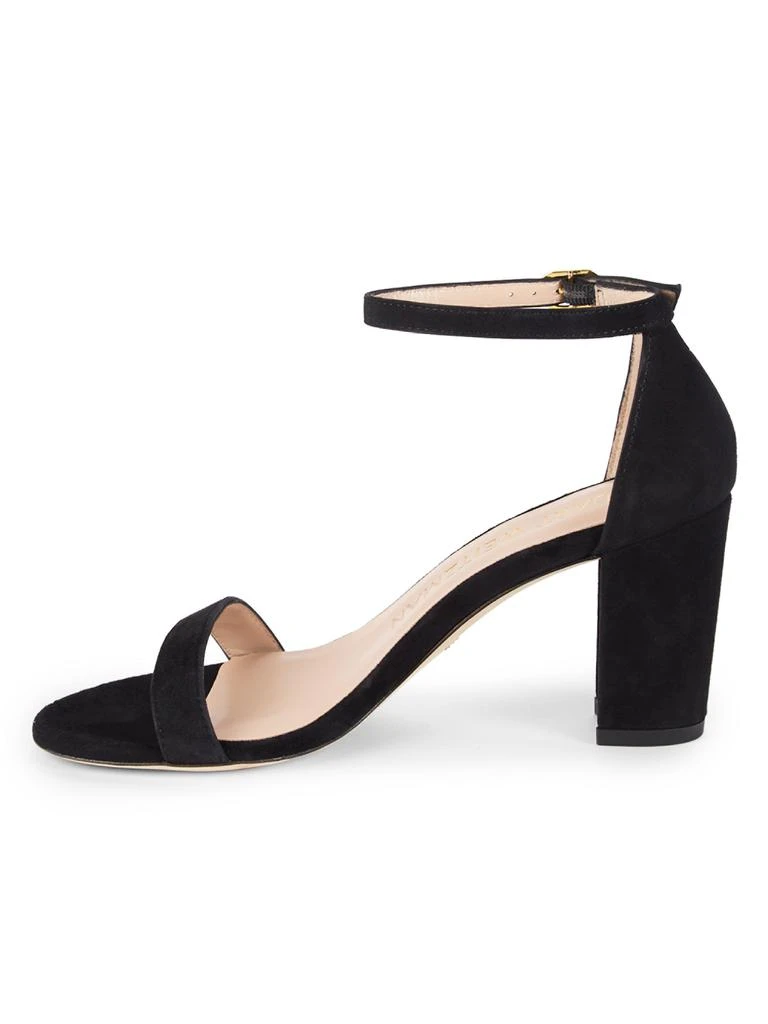 Stuart Weitzman 76MM Block-Heel Suede Sandals 4