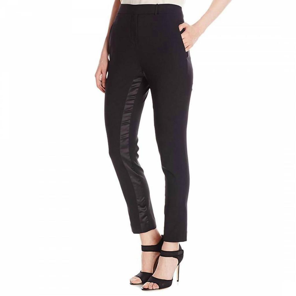 Halston Heritage Halston Heritage - Tapered Tuxedo Gabardine Wool Slim Ankle Pants