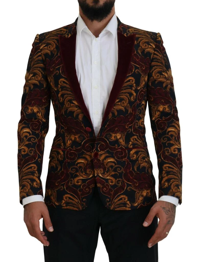 Dolce 
Gabbana Floral Single Breasted Martini Men
s Blazer