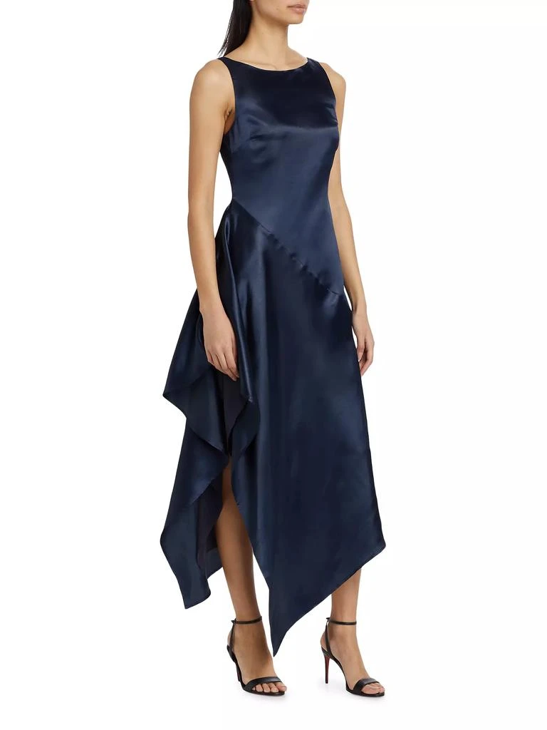Azeeza Manisha Satin Asymmetric Midi-Dress 4