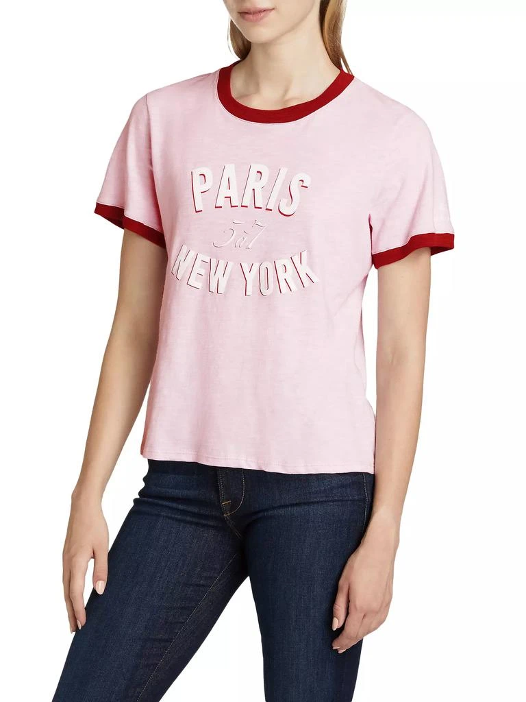 Cinq à Sept Paris New York Ringer T-Shirt 4