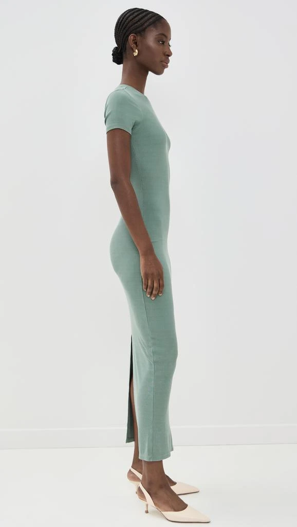 Good American Ribbed Tee Maxi Dress With Slit 3