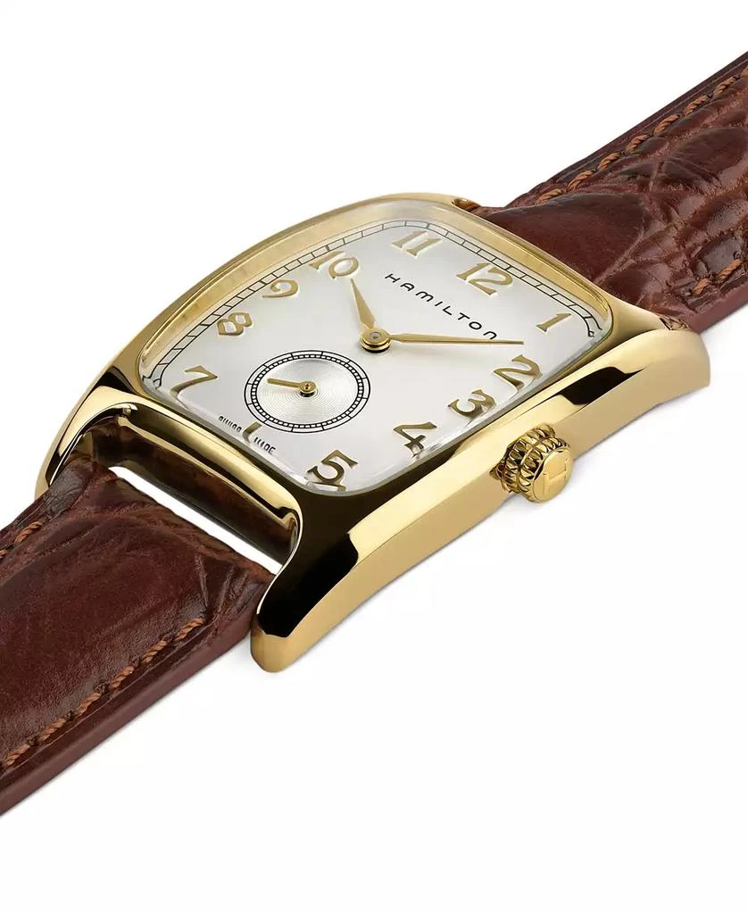 Hamilton Men
s Swiss Boulton Brown Leather Strap Watch 27mm H13431553 4