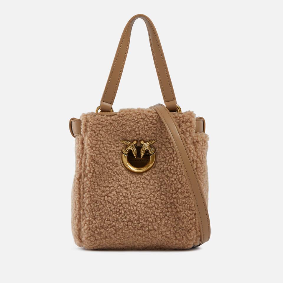 Pinko Pinko Mini Everyday Shopper Faux Shearling Bag