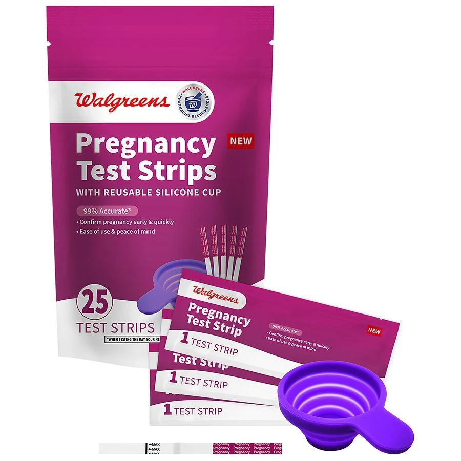 Walgreens Pregnancy Test Strips With Reusable Silicone Cup 4
