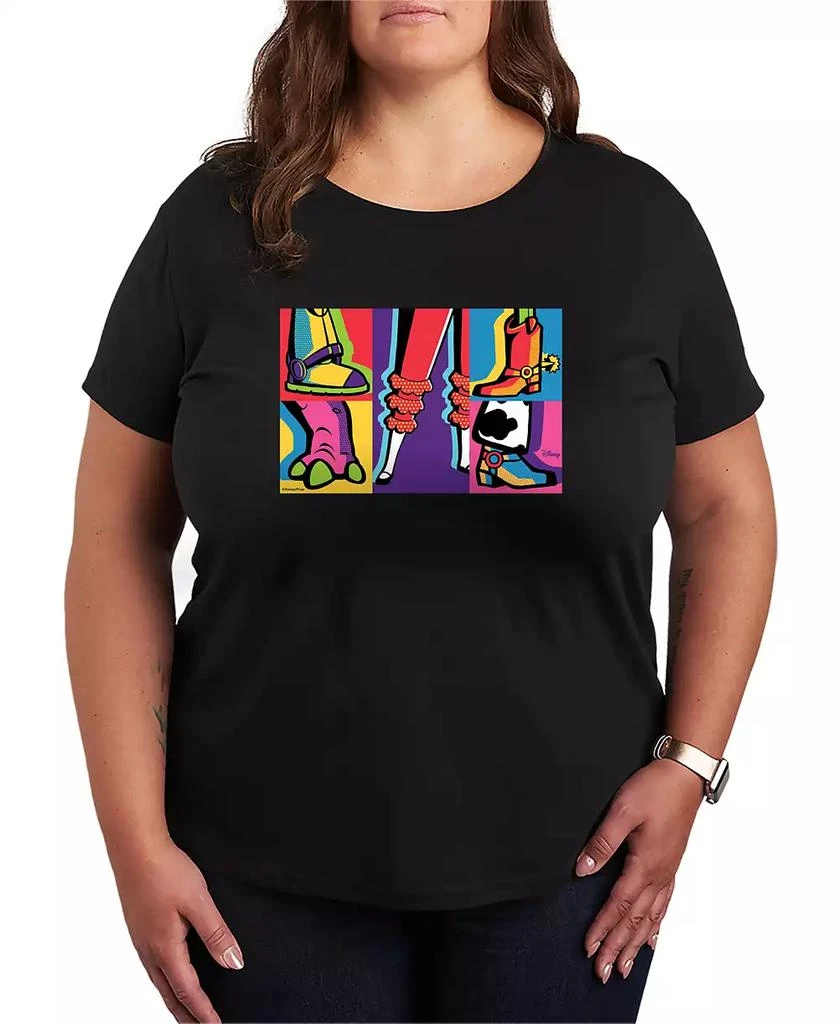Hybrid Apparel Plus Size Toy Story Woody and Friends Shoes Feet Grid Short-Sleeve Graphic T-Shirt