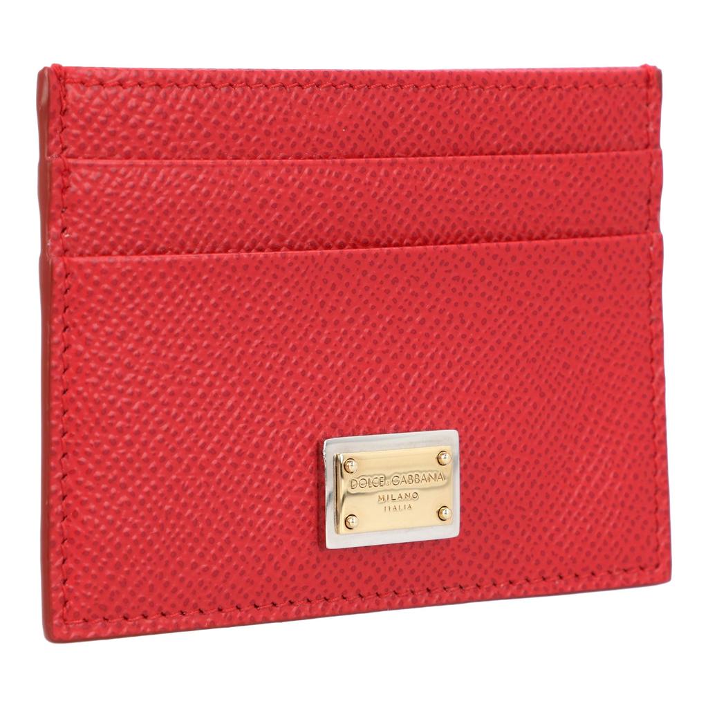 Dolce 
Gabbana Dolce 
Gabbana Dauphine Calfskin Cardholder with plate in red