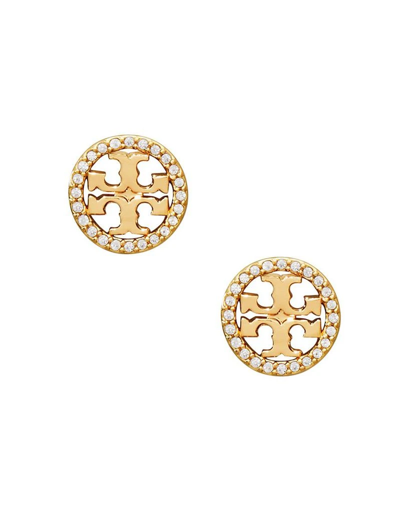 Tory Burch Icon Pavé Stud Earrings 1