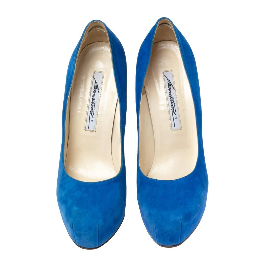 Brian Atwood Brian Atwood Royal Blue Suede Maniac Platform Pumps Size 38.5 3
