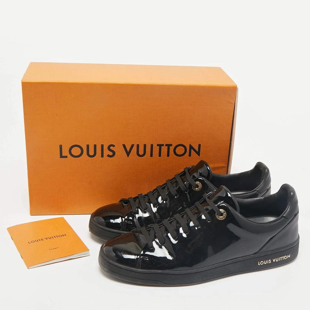 Louis Vuitton Louis Vuitton Black Patent Leather Frontrow Low Top Sneakers Size 38 9