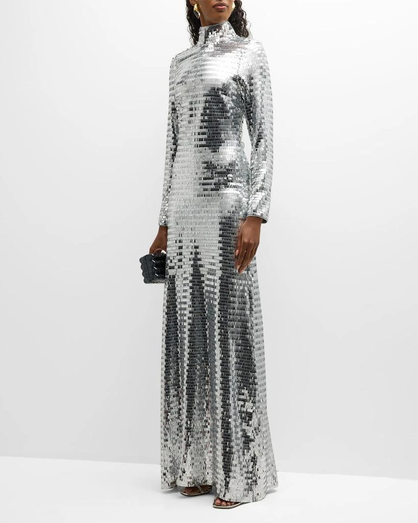 Simon Miller Sequin Sculpty High-Collar Maxi Dress 2