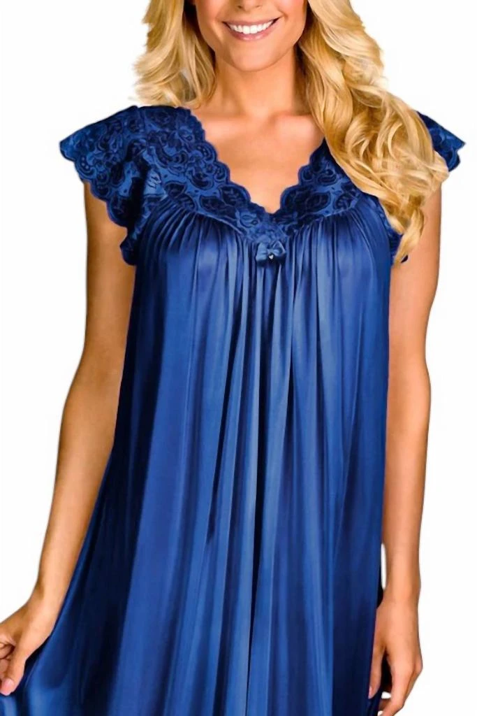 Shadowline Lingerie Shadowline Lingerie - Short Lace Cap Sleeve Nightgown 3