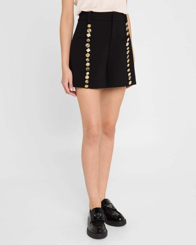 Libertine Button Luxe High Waisted Wool Shorts 4