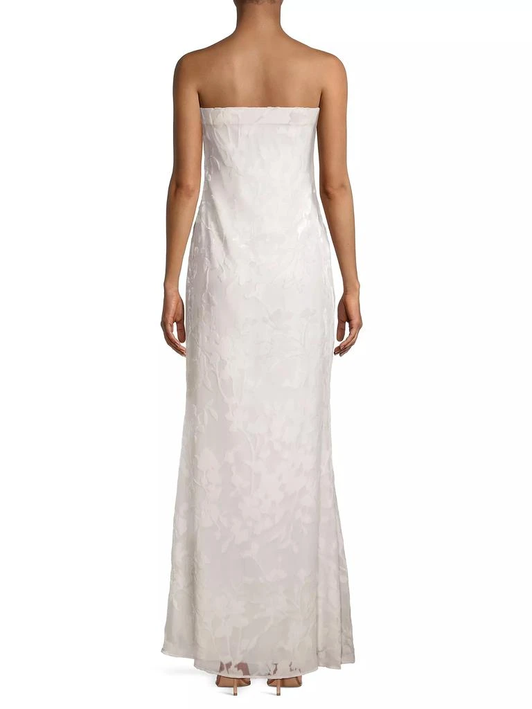 Misha Arianna Silk Strapless Floral Gown 5