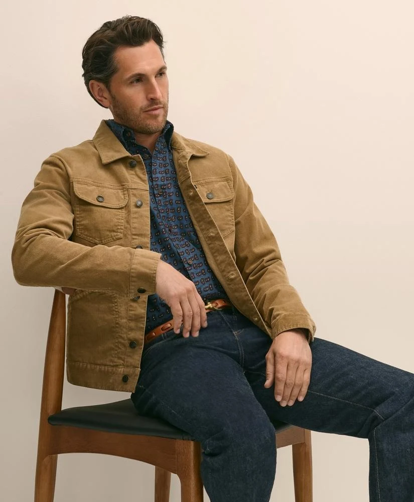 Brooks Brothers Medium Wale Corduroy Trucker Jacket